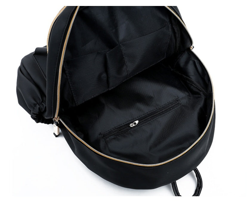Soleil Chic - Sac à dos étanche en Oxford pour femmes, noir Rynova