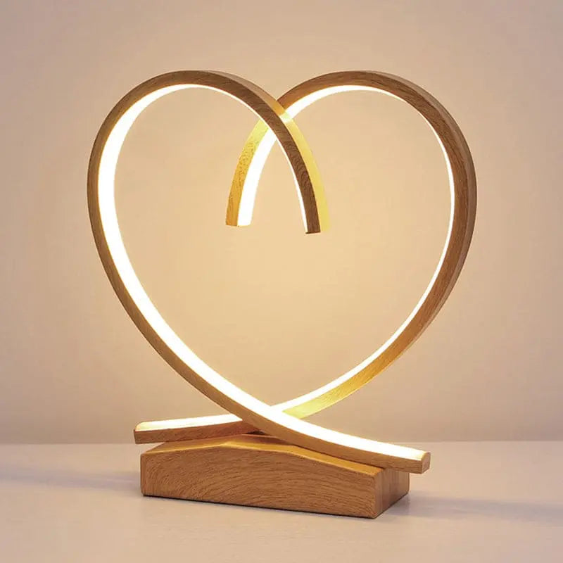 HeartWood - Table de Nuit en Bois avec Cœur Sculpté - Rynova