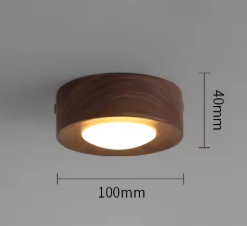 Plafonnier WoodAura - Éclairage en Noyer avec Spot LED Moderne - Rynova