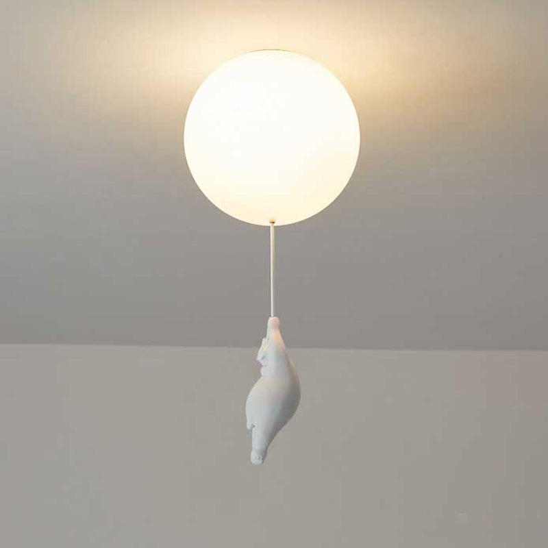 Lumière Enchantée Kids - Suspension Ourson et Ballon pour Chambre d'Enfant - Rynova