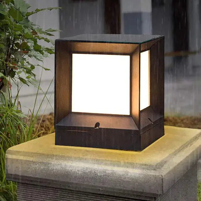 GeoGlow - Lampe de sol cube moderne avec éclairage LED - Rynova