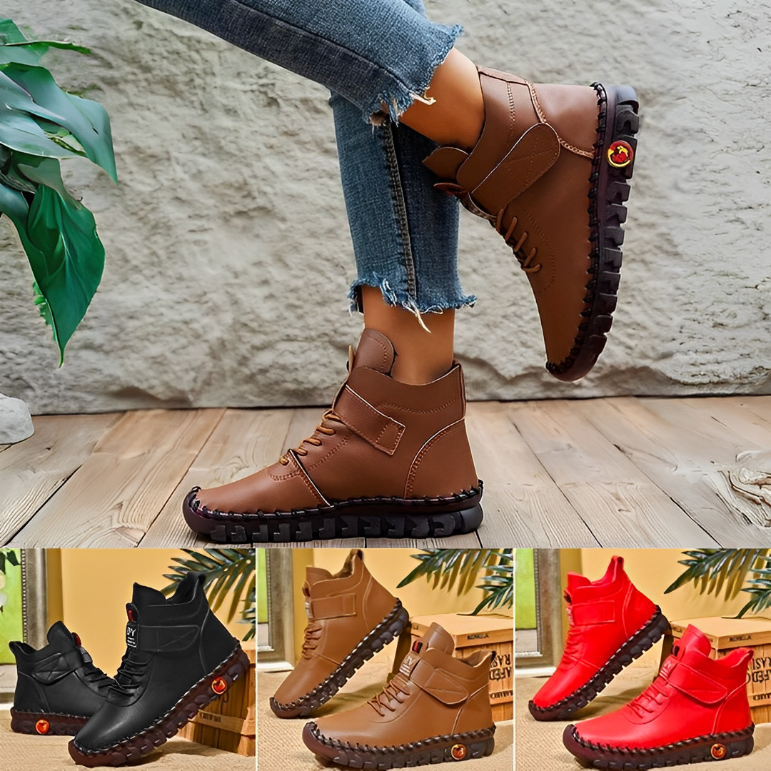 Élégance Céleste - Bottes orthopédiques en cuir pour confort et style - Rynova
