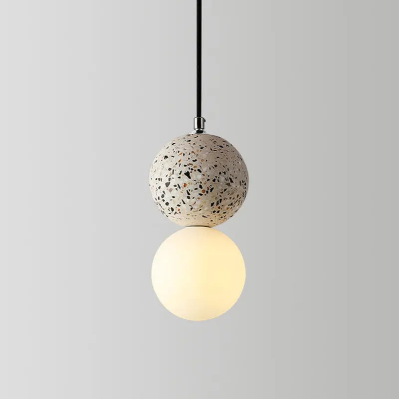 Luminara - Petite Suspension LED Moderne en Verre Noir et Blanc pour Salle à Manger - Rynova