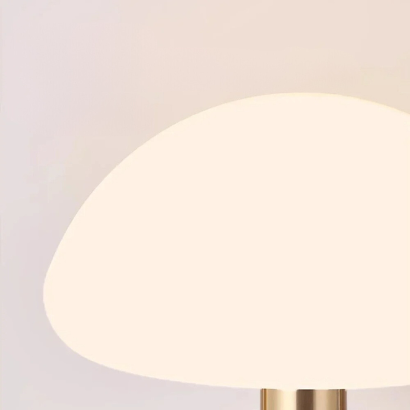 Lumière Champignon Élégante - Lampe de Table en Céramique Crème - Rynova