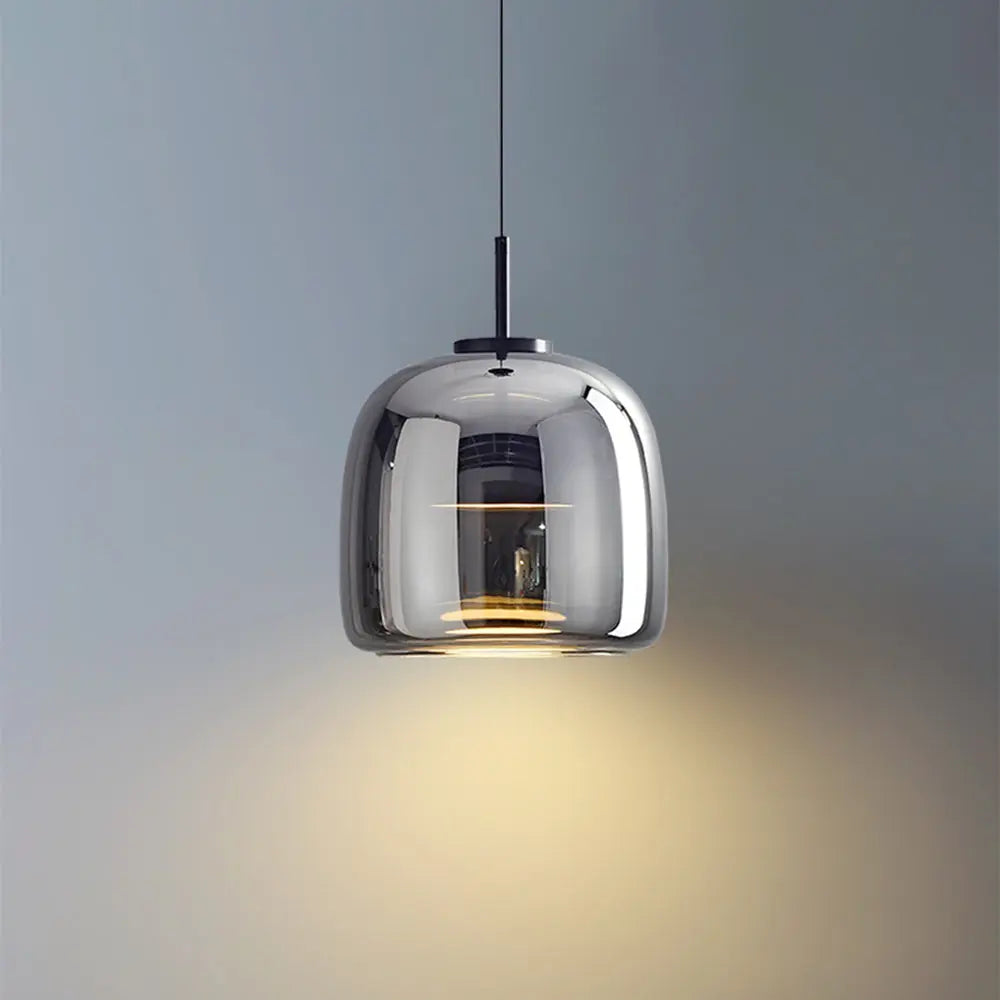 HailieLuxe – Suspension LED Rétro en Métal et Verre Ambre - Rynova