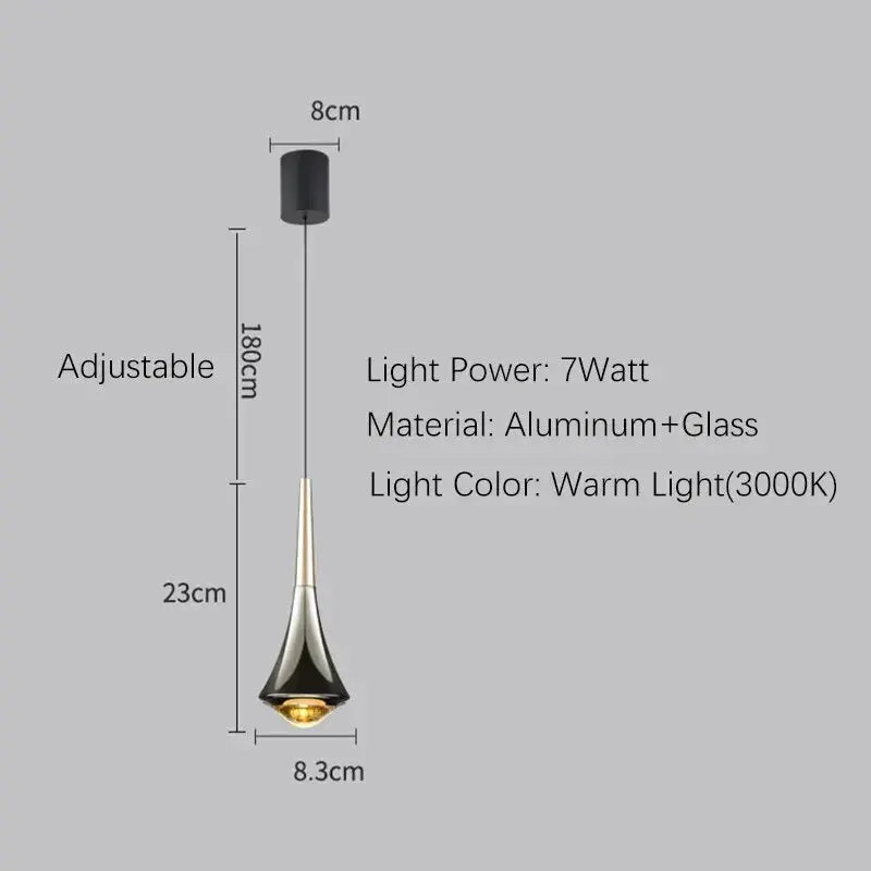LumiAura - Suspension Design en Argenté - Rynova