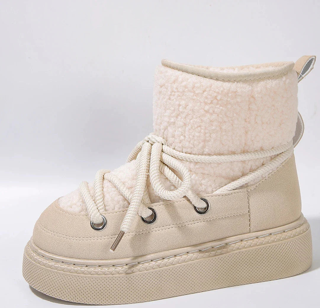 HiverChic - Bottes courtes en laine confortables et antidérapantes - Rynova
