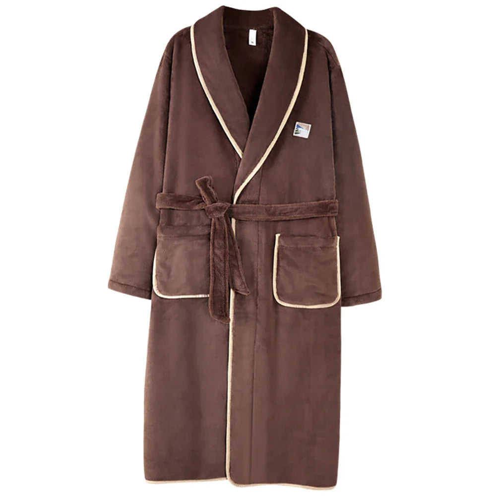 LuxeChaud - Peignoir en Flanelle Douce et Chaude pour Homme - Rynova
