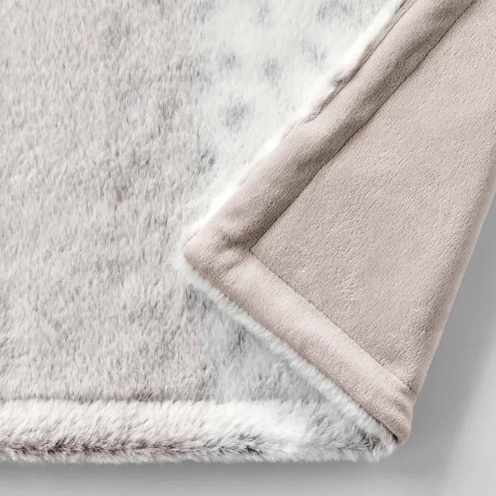 DouceurLux - Couverture Réversible en Fausse Fourrure et Micromink - Rynova