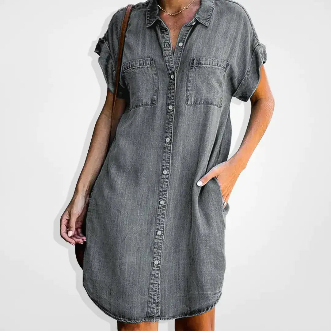 Luna - Robe en Jean | Confortable et Élégante - Rynova