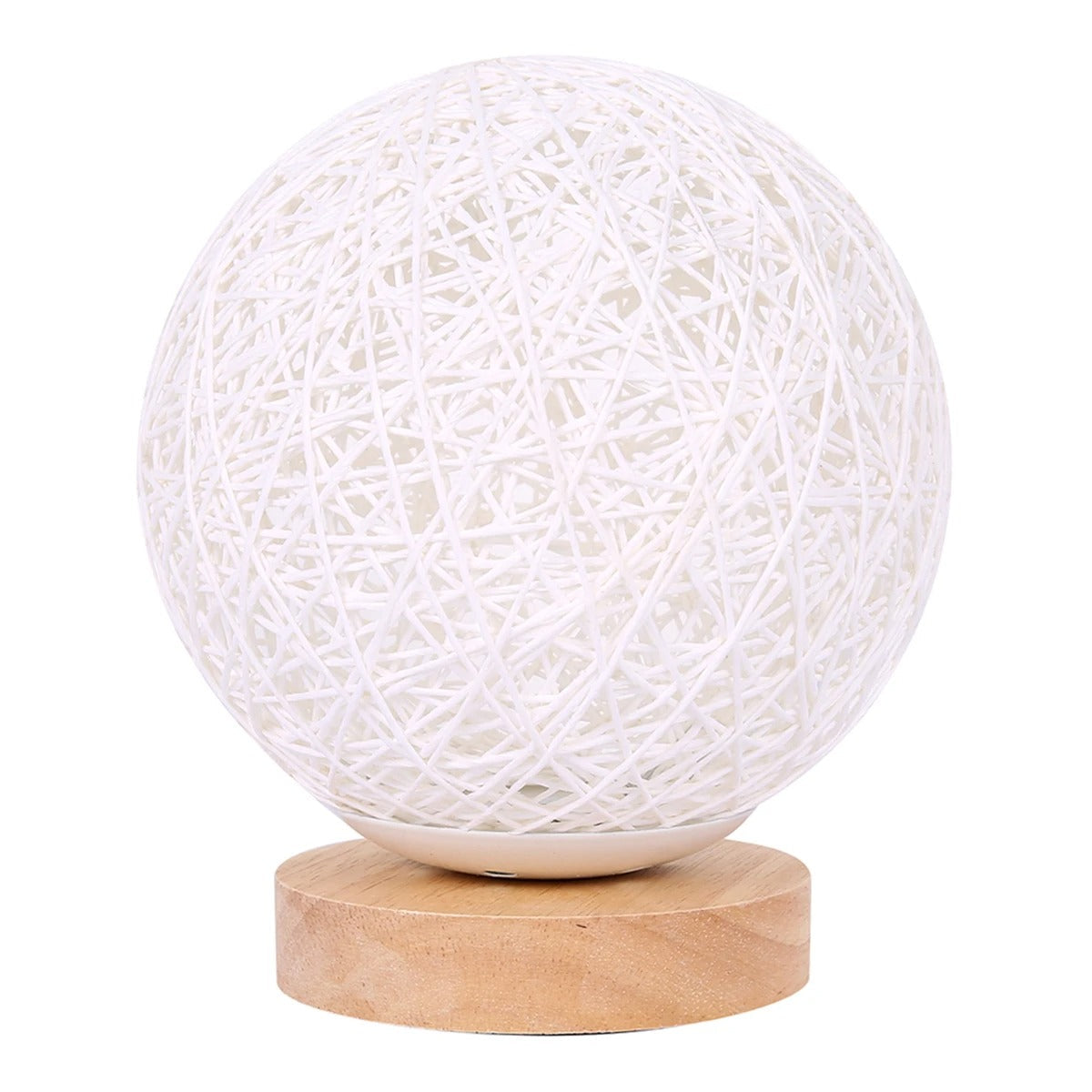 LumiTissé - Lampe de Table LED en Rattan Artisanale et Dimmable - Rynova