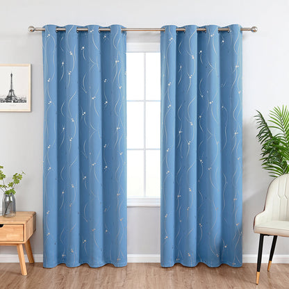 ÉtoileChic - Rideaux Thermiques à Motif Étoilé pour un Intérieur Élégant - Rynova