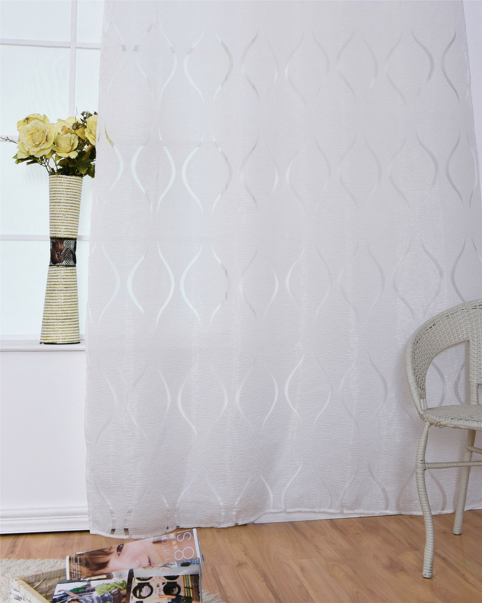 ÉléganceLumineuse - Voile Moderne à Motif de Bulles pour un Intérieur Chic - Rynova
