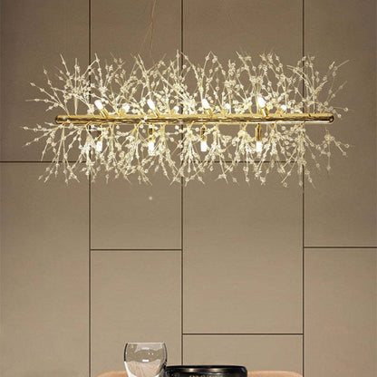 LunaBrillante - Suspension LED Design Métal Blanc & Doré pour une Ambiance Raffinée - Rynova