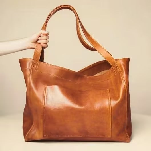 Lunaria - Sac à provisions en PU pour femmes, grand modèle rétro - Rynova
