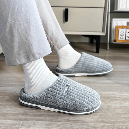 Chaleur Douce - Chaussons en coton douillets et antidérapants pour l'hiver - Rynova