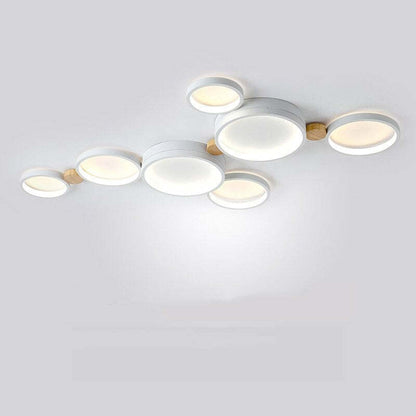 LumièreÉlégante – Plafonnier en métal blanc et gris - Rynova