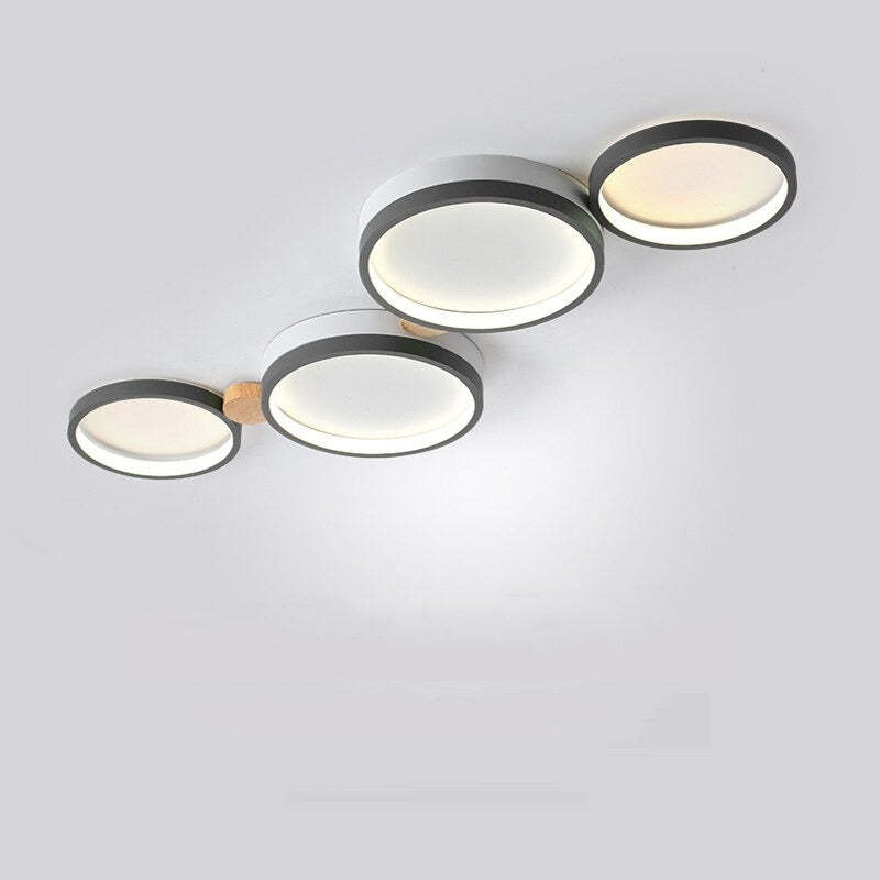 LumièreÉlégante – Plafonnier en métal blanc et gris - Rynova