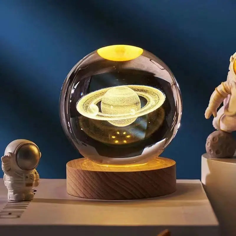 CristaLumi - Lampe de Nuit 3D en Cristal avec Éclairage LED - Rynova