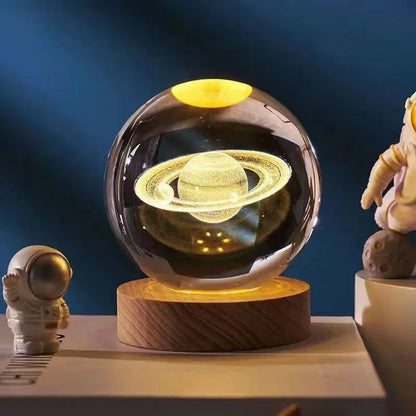 CristaLumi - Lampe de Nuit 3D en Cristal avec Éclairage LED - Rynova