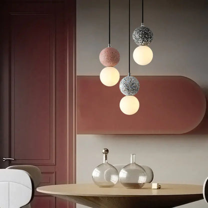Luminaires suspendus à LED modernes LuxBright Valentina en forme de globe pour table à manger - Rynova