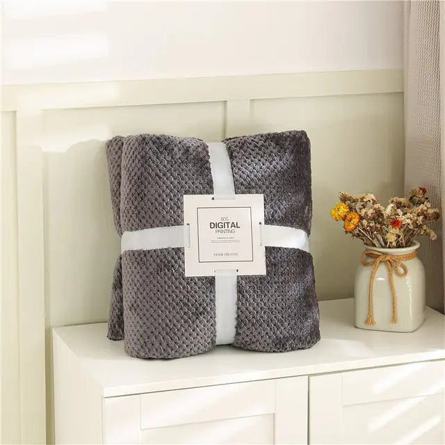 DouceHiver - Plaid Douillet en Flanelle pour Lit d'Hiver - Rynova