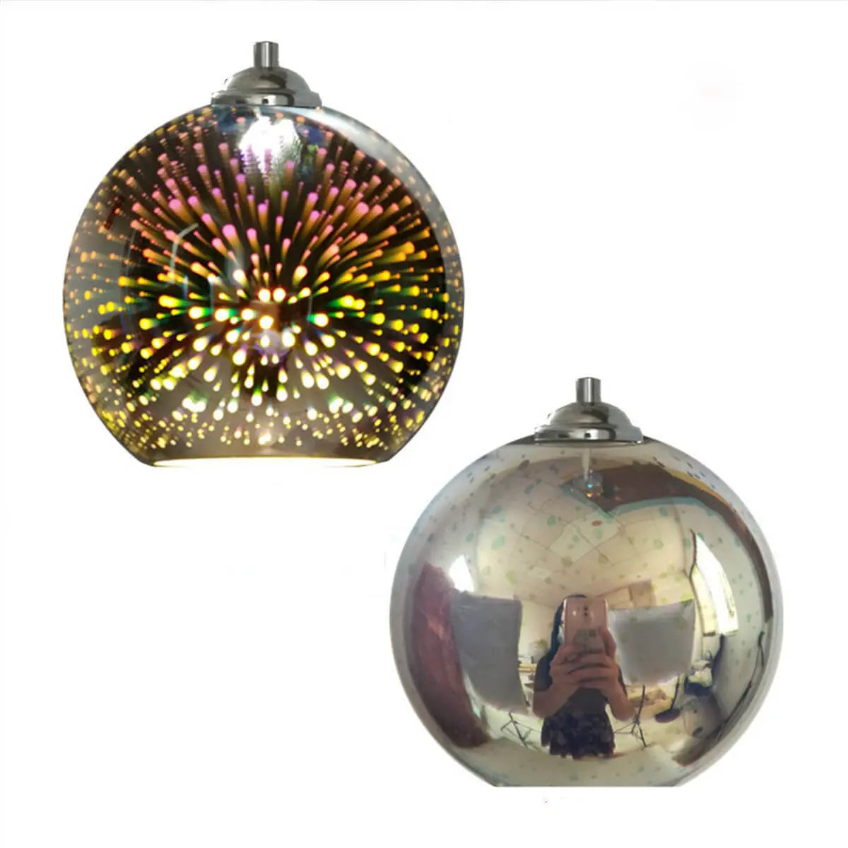 ÉclatFestif | Suspension en Verre Coloré 3D avec Lumière Éblouissante - Rynova
