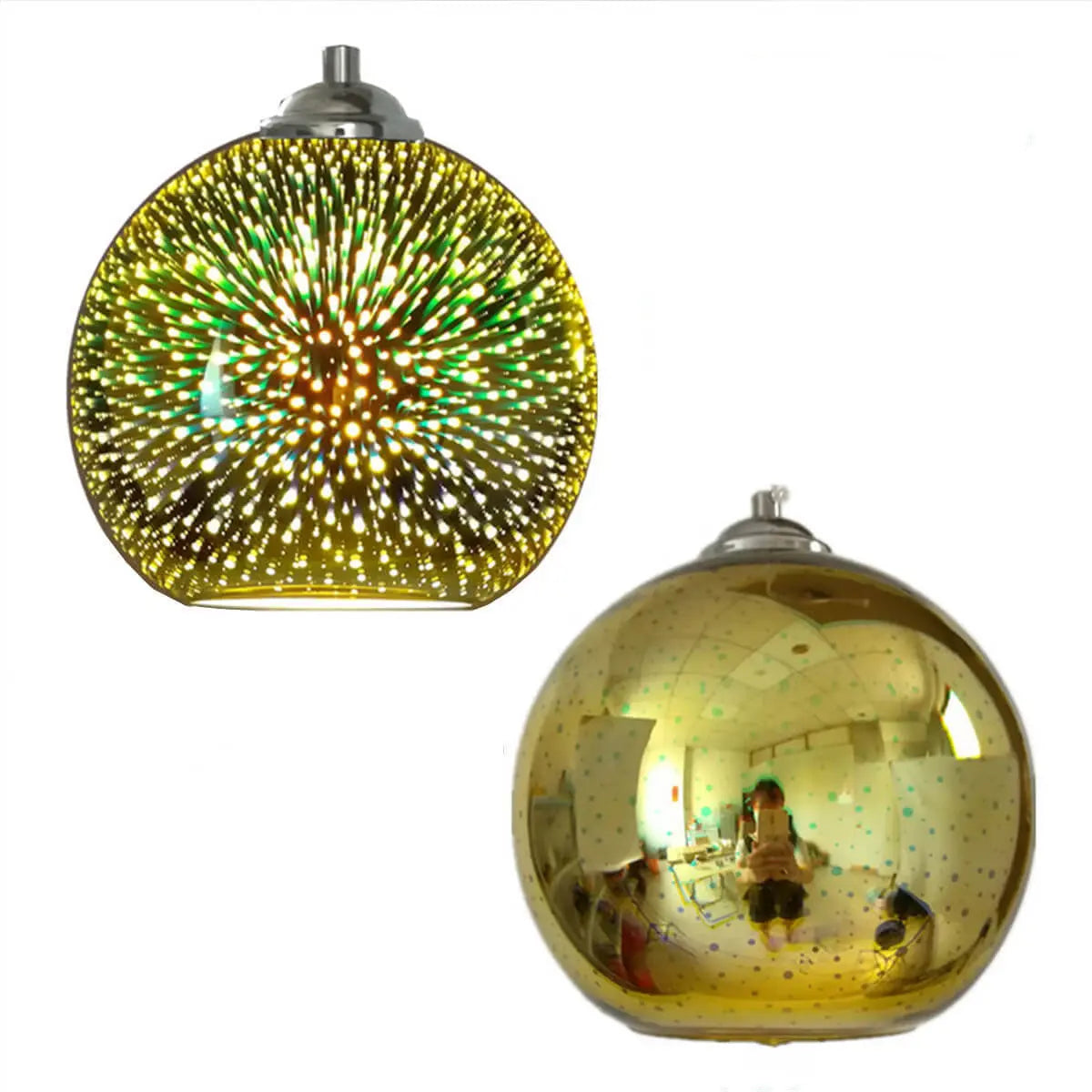 ÉclatFestif | Suspension en Verre Coloré 3D avec Lumière Éblouissante - Rynova