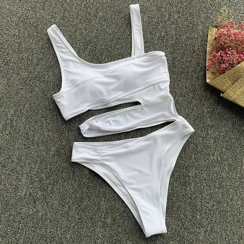 Ensemble de bikini à une épaule AquaGlam - Rynova