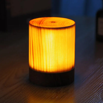ÉclatBois - Lampe de Table LED avec Batterie Rechargeable et Contrôle Tactile pour Maison et Bureau - Rynova