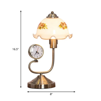 FleurLumière - Lampe de Table Fleur Champêtre Élégante - Rynova