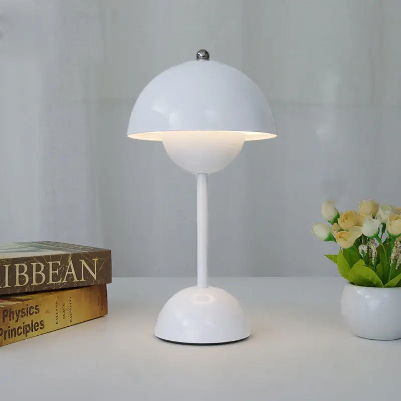 LumiFleur - Lampe de Table Rechargeable en Pot de Fleurs avec Variateur Tactile - Rynova