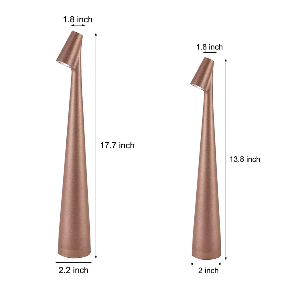 LumiFlex - Lampe de Table Conique Design avec Tête Orientable, Rechargeable USB - Rynova