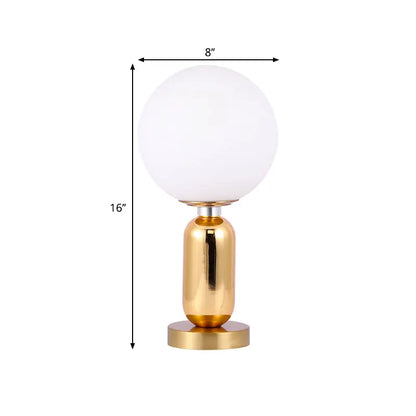 LumiSphère - Lampe Sphérique en Verre avec Socle en Métal Doré - Rynova