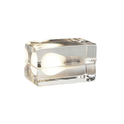 LumiCube - Lampe de table minimaliste avec cube en verre transparent - Rynova