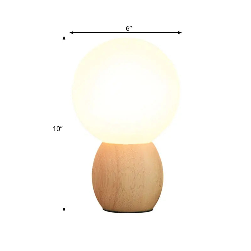 ÉclatBois - Lampe de Nuit à Boules avec Socle en Bois Naturel - Rynova