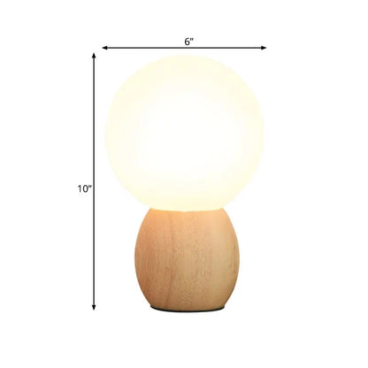 ÉclatBois - Lampe de Nuit à Boules avec Socle en Bois Naturel - Rynova