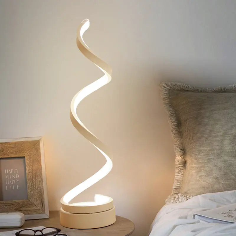 ÉclatSpiralé - Lampe de Table Moderne à Design Spiralé LED - Rynova