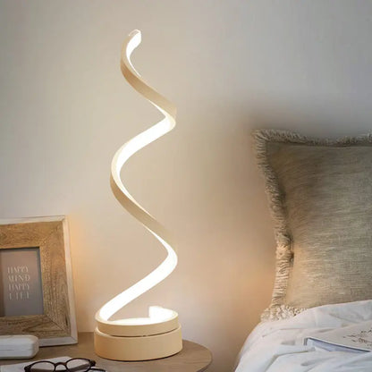 ÉclatSpiralé - Lampe de Table Moderne à Design Spiralé LED - Rynova