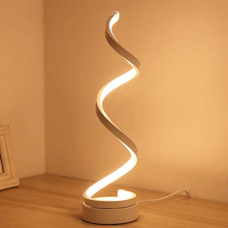 ÉclatSpiralé - Lampe de Table Moderne à Design Spiralé LED - Rynova