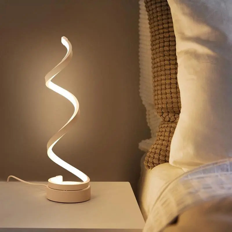 ÉclatSpiralé - Lampe de Table Moderne à Design Spiralé LED - Rynova