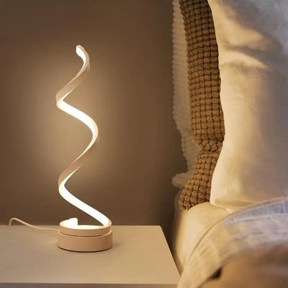 ÉclatSpiralé - Lampe de Table Moderne à Design Spiralé LED - Rynova