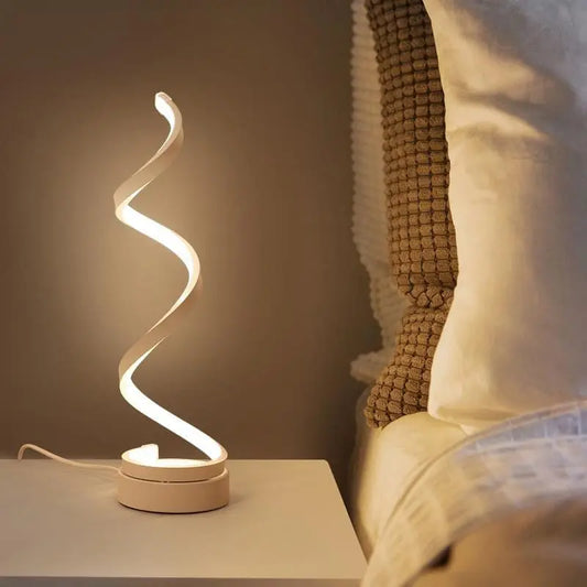 ÉclatSpiralé - Lampe de Table Moderne à Design Spiralé LED - Rynova