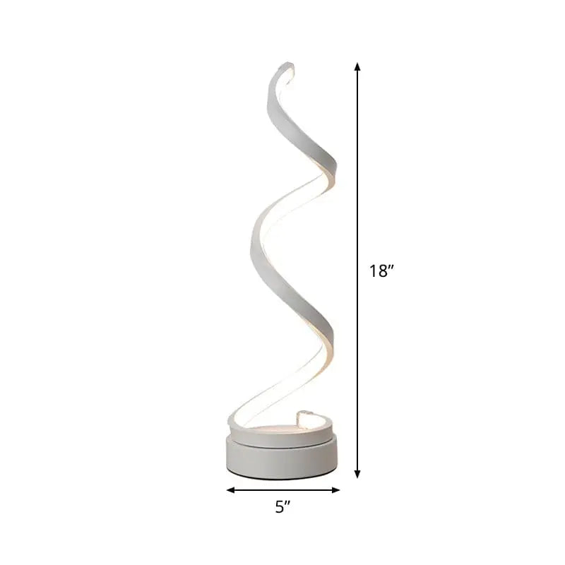 ÉclatSpiralé - Lampe de Table Moderne à Design Spiralé LED - Rynova