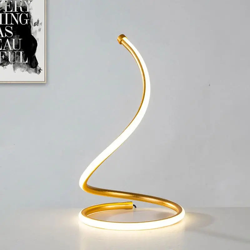 Luminéa - Lampe Spiralée en Silicagel Doré - Rynova