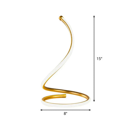 Luminéa - Lampe Spiralée en Silicagel Doré - Rynova