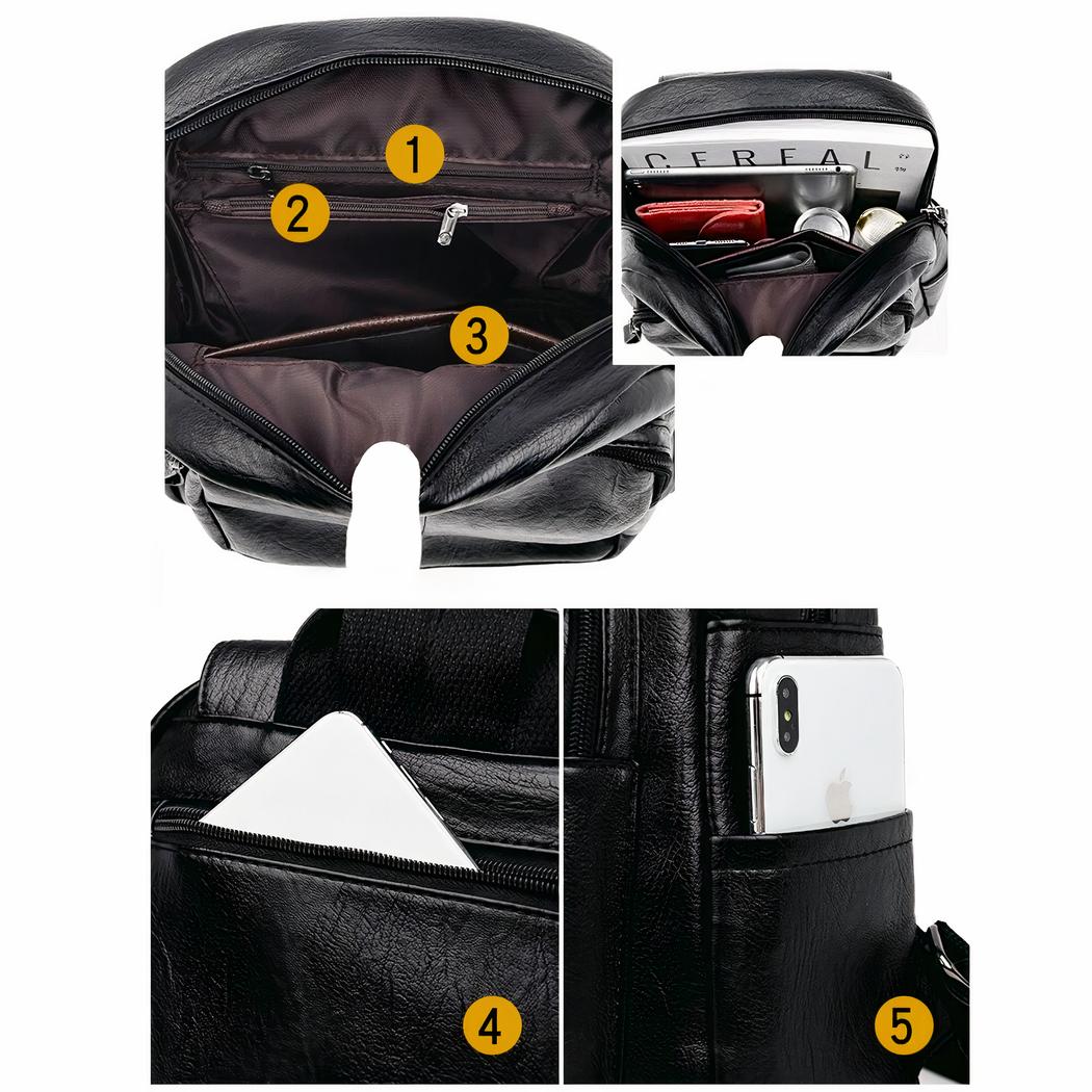 LuxeVégan - Sac à dos femme élégant en cuir végan - Rynova