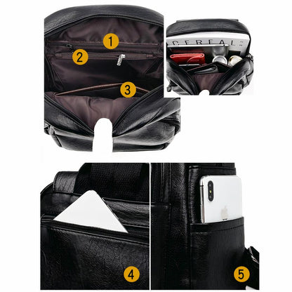 LuxeVégan - Sac à dos femme élégant en cuir végan - Rynova