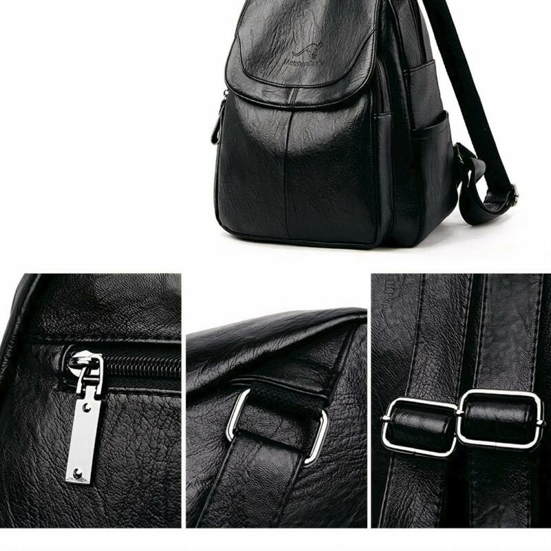 LuxeVégan - Sac à dos femme élégant en cuir végan - Rynova
