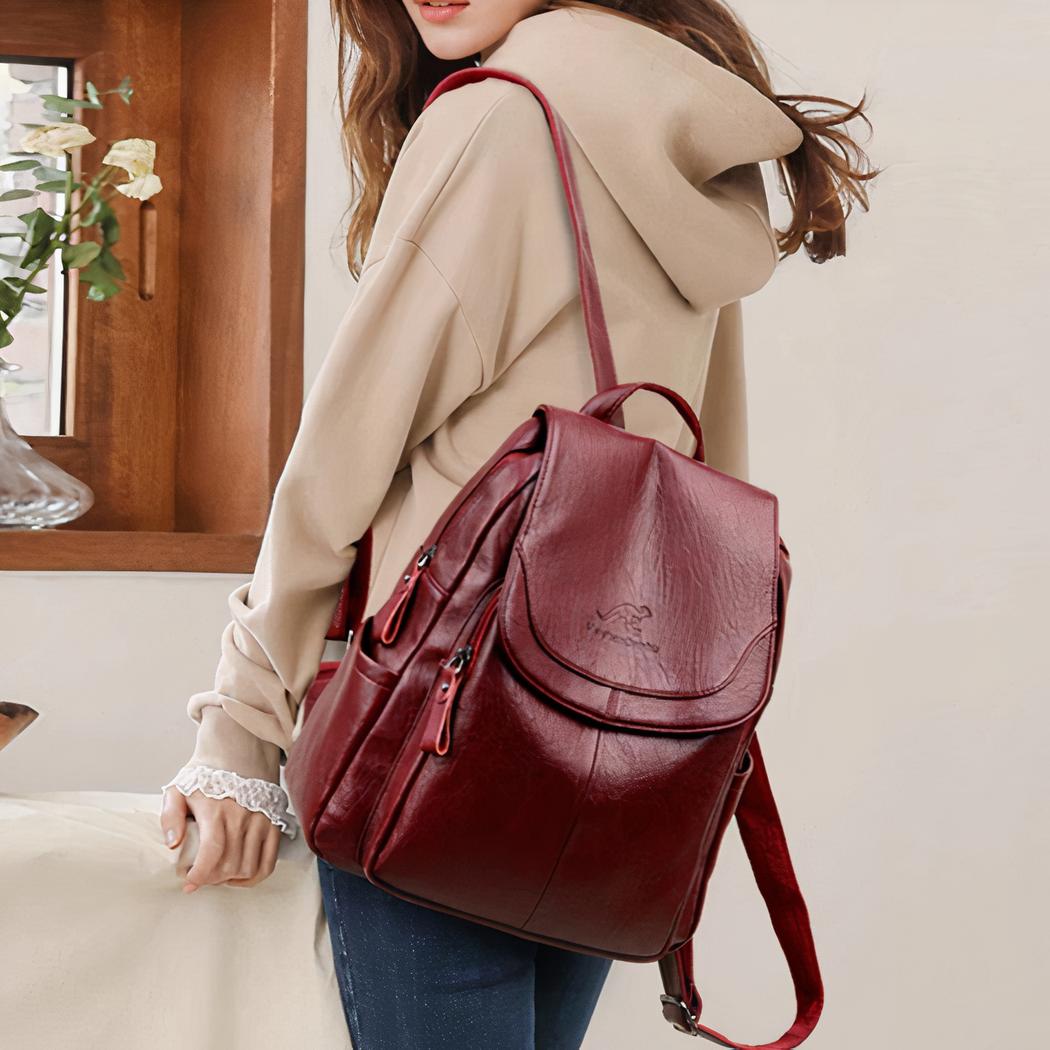 LuxeVégan - Sac à dos femme élégant en cuir végan - Rynova